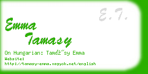 emma tamasy business card